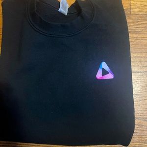 Black Gildan crewneck with Colored triangle